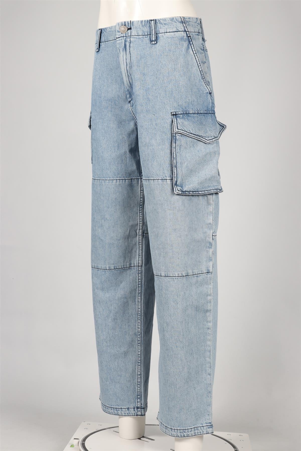 RAG & BONE BLUE HIGH RISE WIDE LEG JEANS W28 UK 10