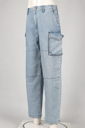 RAG & BONE BLUE HIGH RISE WIDE LEG JEANS W28 UK 10