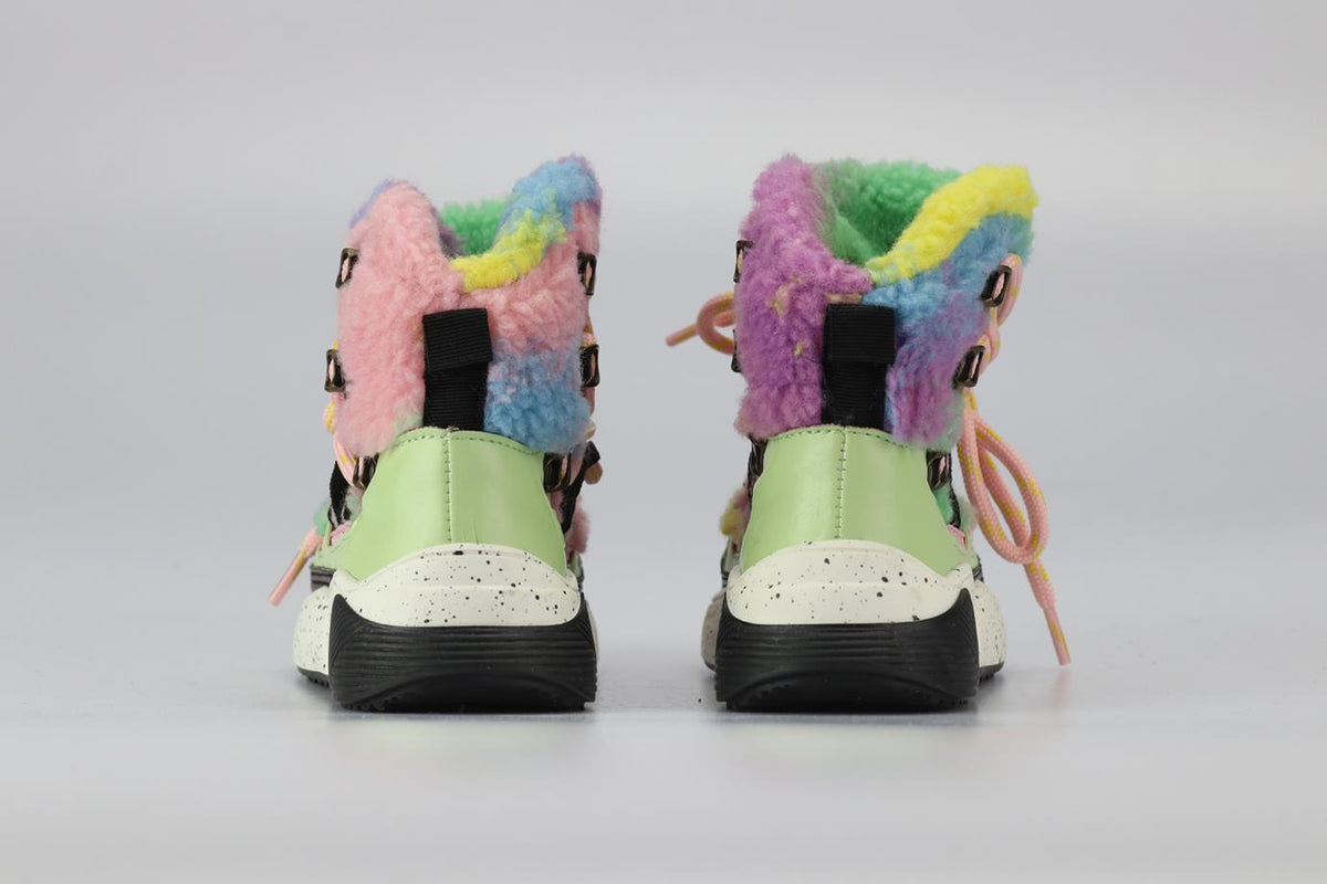 STELLA MCCARTNEY KIDS GIRLS FAUX SHEARLING BOOTS EU 25 UK 8