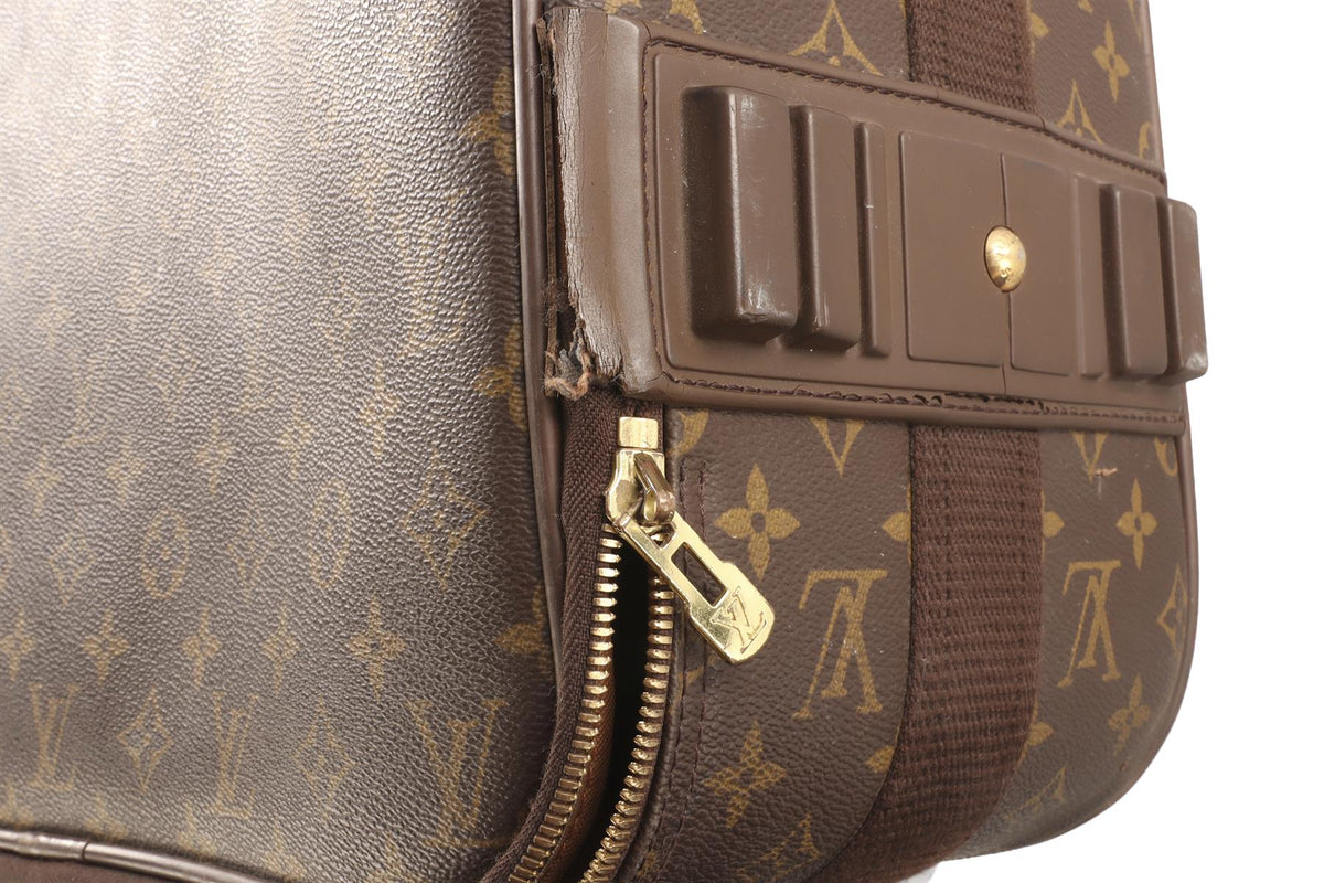 LOUIS VUITTON BROWN 2001 PEGASE 60 MONOGRAM COATED CANVAS SUITCASE