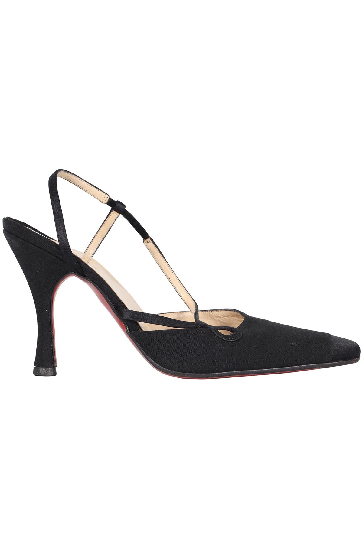 CHRISTIAN LOUBOUTIN VINTAGE SATIN PUMPS EU 36.5 UK 3.5 US 6.5