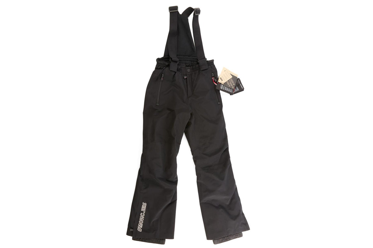 MONCLER BLACK KIDS GIRLS SALOPETTES 12 YEARS