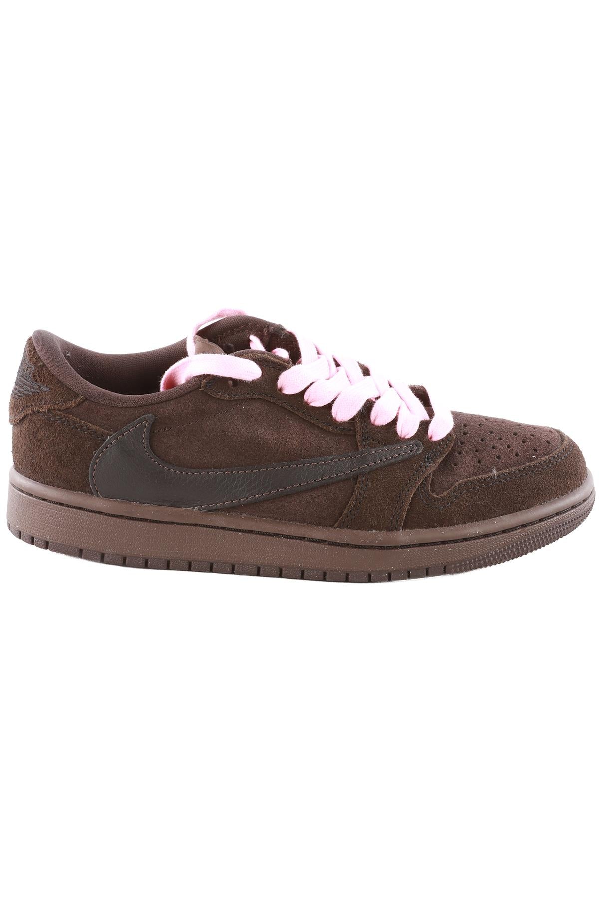 NIKE + TRAVIS SCOTT BROWN KIDS GIRLS AIR JORDAN 1 VELVET BROWN SNEAKERS EU 36 UK 3.5 US 4