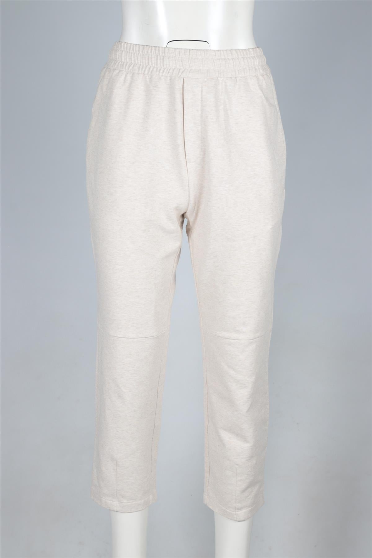 VARLEY BEIGE COTTON TRACK PANTS SMALL