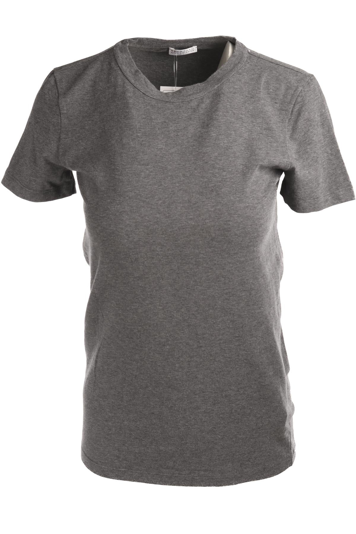 BRUNELLO CUCINELLI GREY COTTON T-SHIRT MEDIUM
