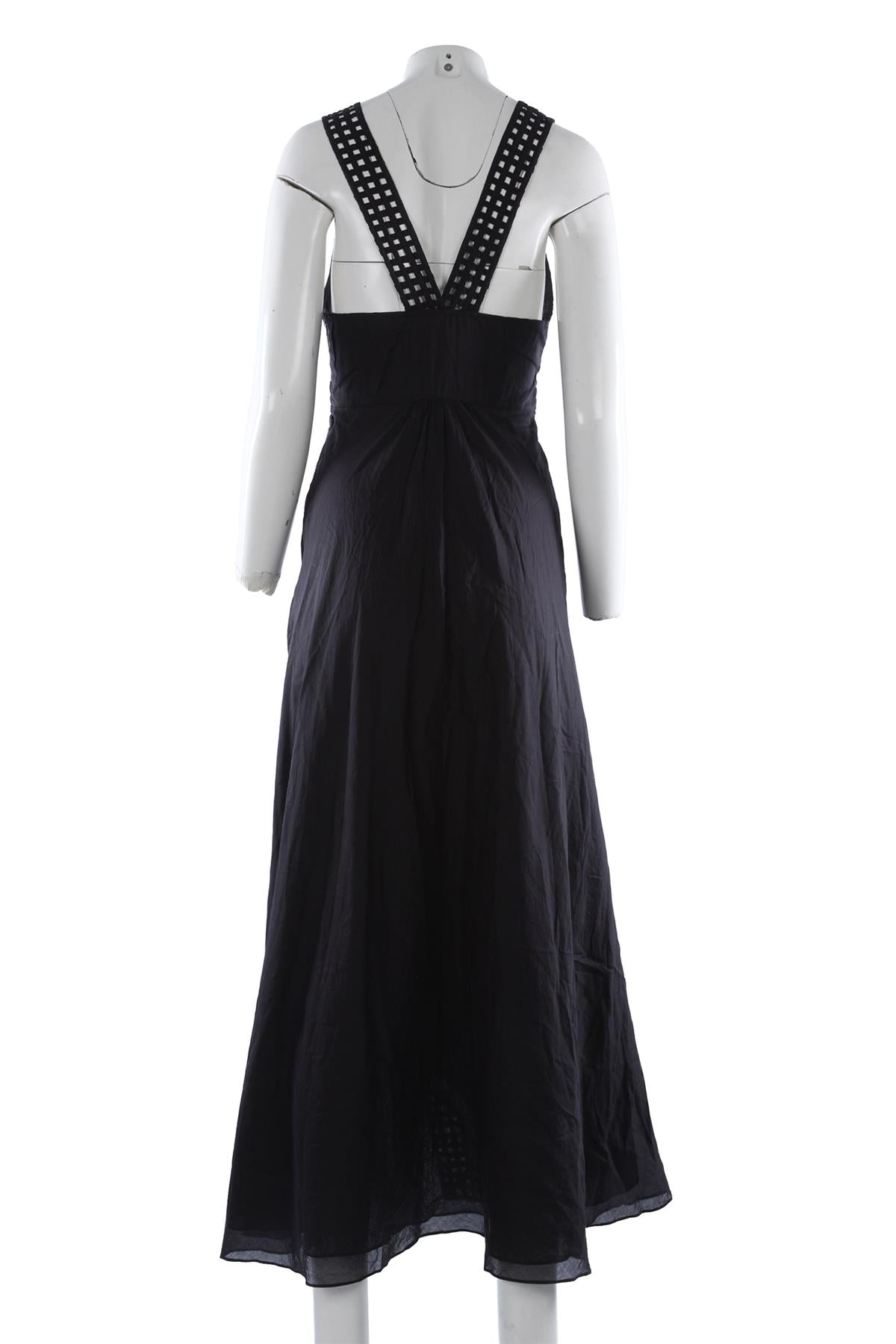 Black Cotton Maxi Dress