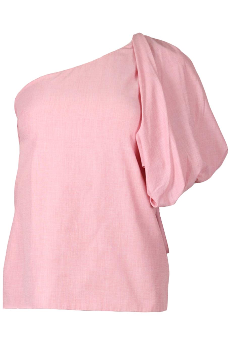 ROSIE ASSOULIN ONE SHOULDER COTTON TOP SMALL