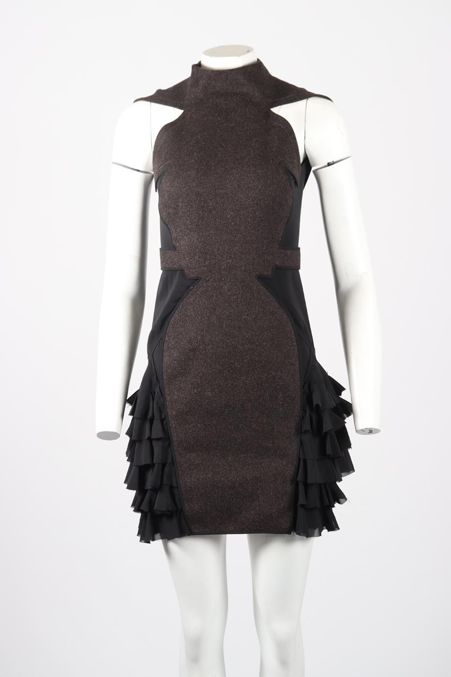 ZAC POSEN SILK AND WOOL BLEND MINI DRESS US 4 UK 8