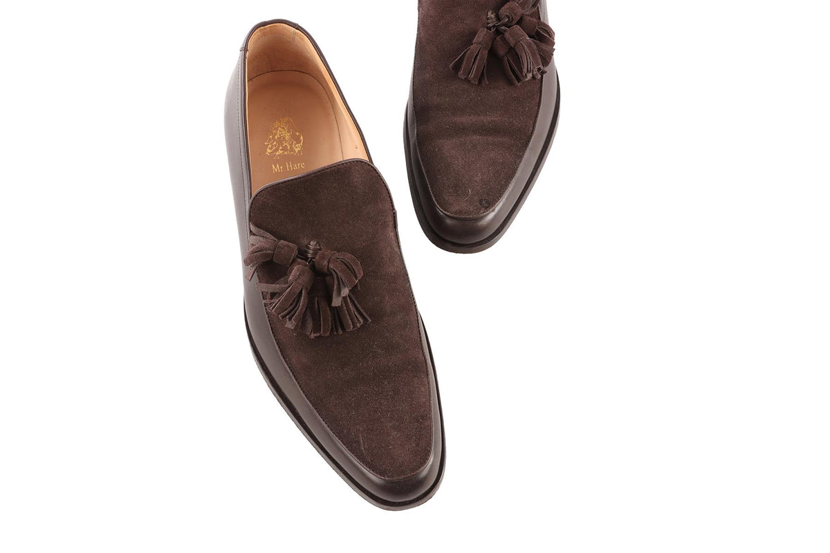 MR.HARE BROWN MEN'S SUEDE LOAFERS EU 41 UK 8 US 11