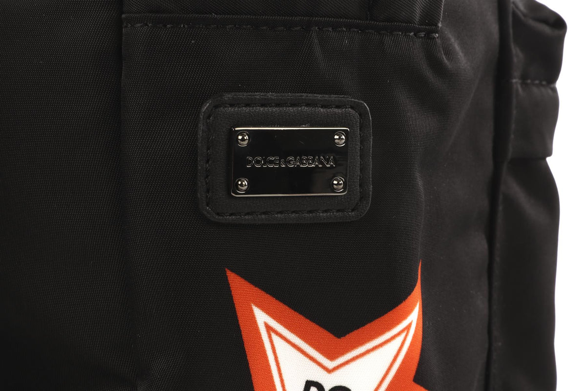 DOLCE & GABBANA BLACK KIDS BOYS BACKPACK