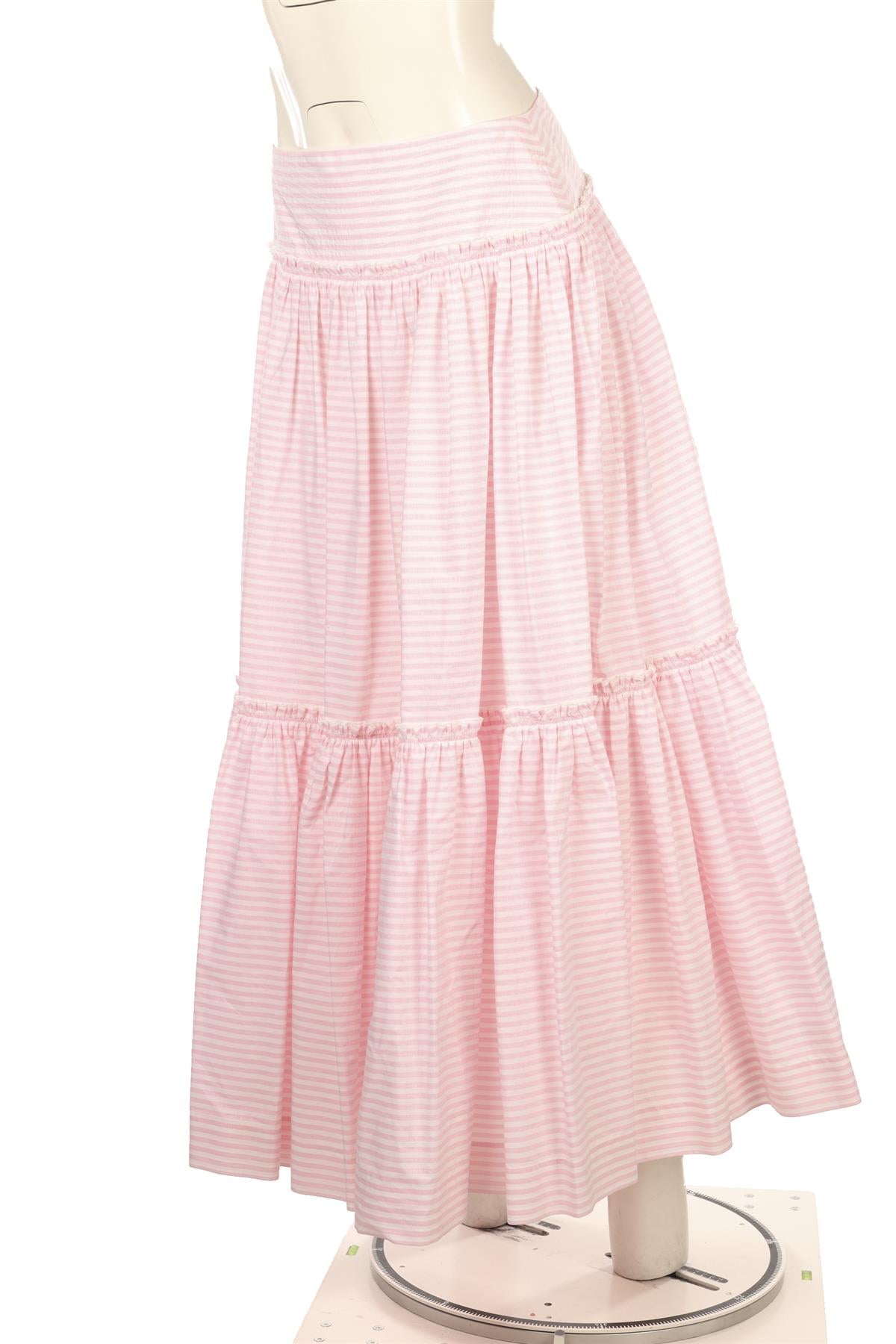 CHANEL PINK 2024 COTTON MAXI SKIRT FR 38 UK 10