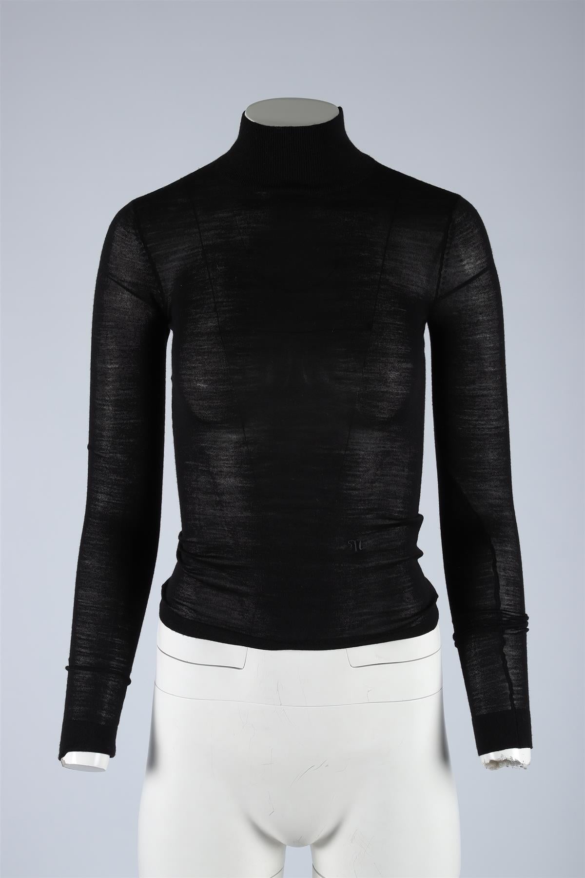 NANUSHKA BLACK WOOL TOP SMALL