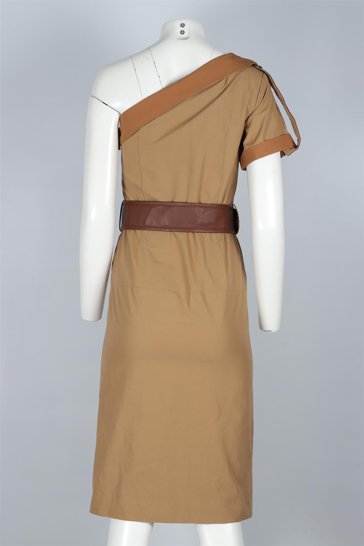 SKIIM BROWN COTTON MINI DRESS FR 36 UK 8