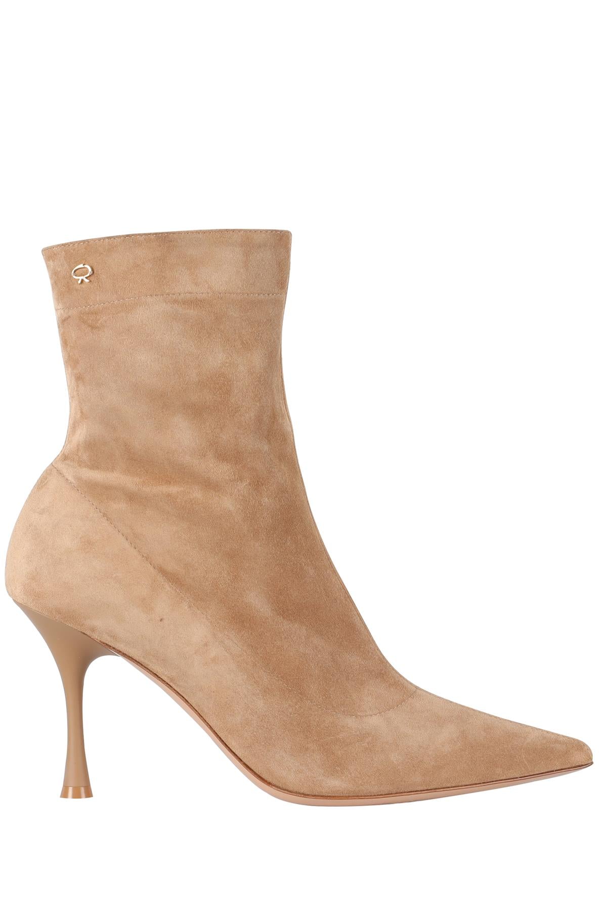 GIANVITO ROSSI TAN SUEDE ANKLE BOOTS EU 38 UK 5 US 8