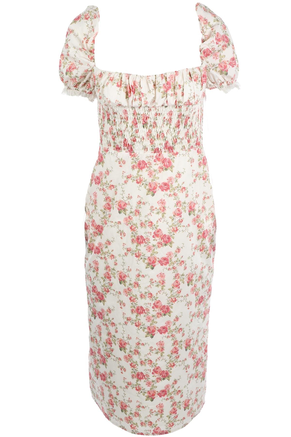 HOUSE OF CB MULTI COTTON MIDI DRESS MEDIUM