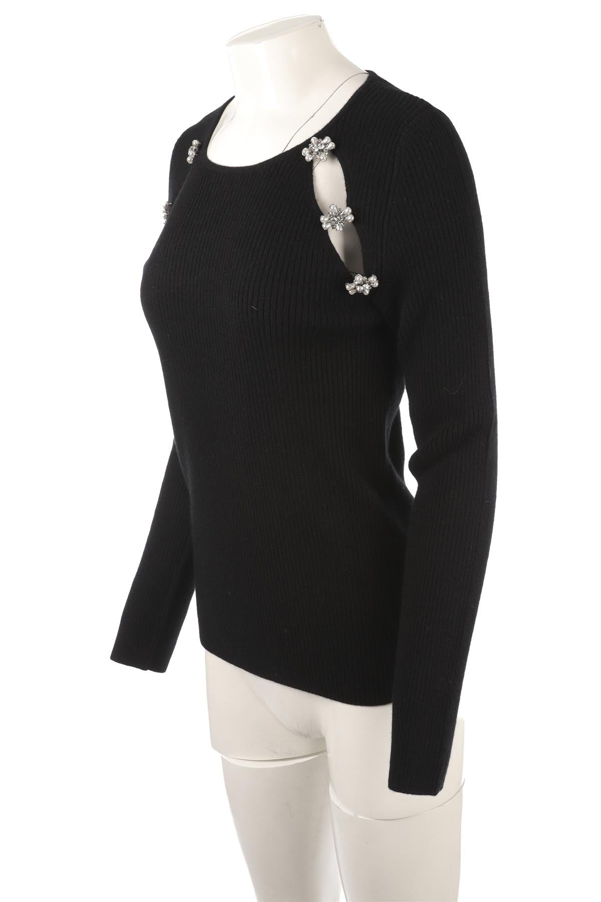 DMN PARIS BLACK CASHMERE SWEATER SMALL