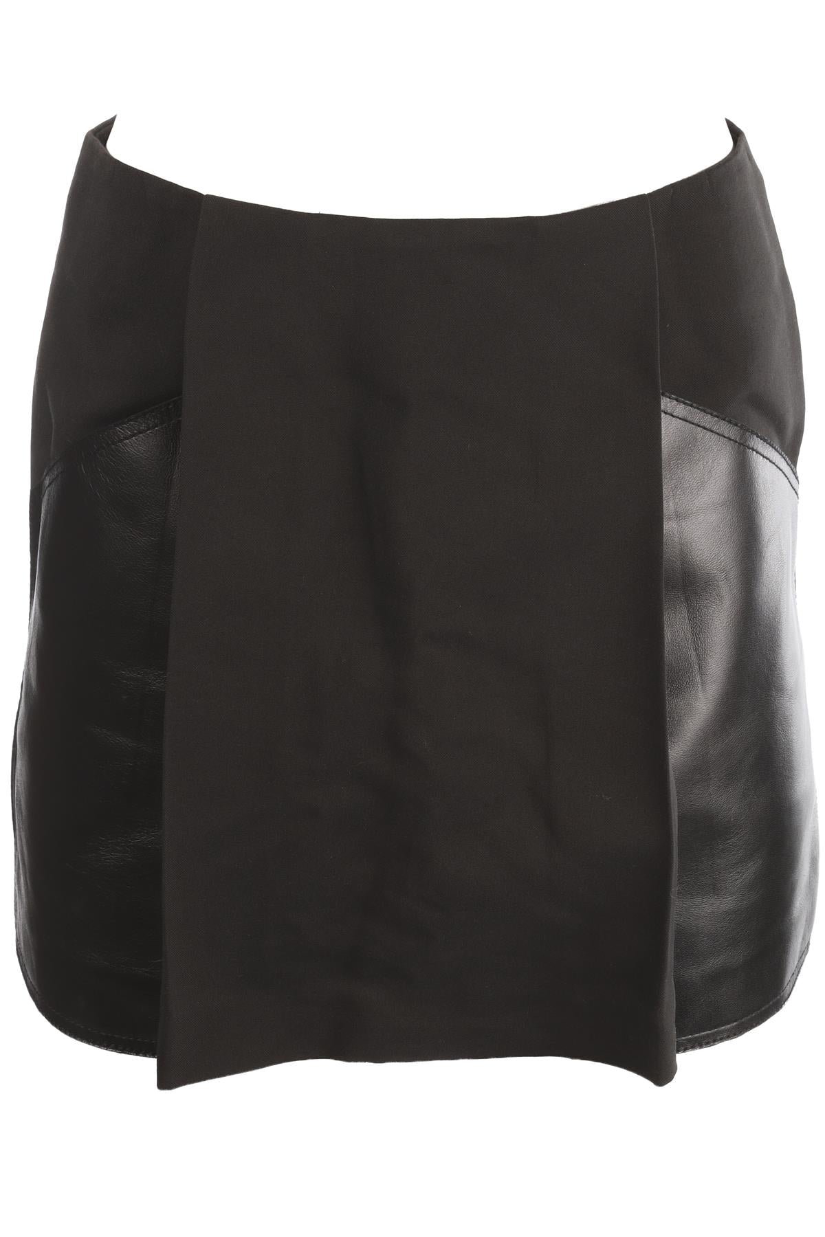 3.1 PHILLIP LIM BLACK COTTON MINI SKIRT US 0 UK 4