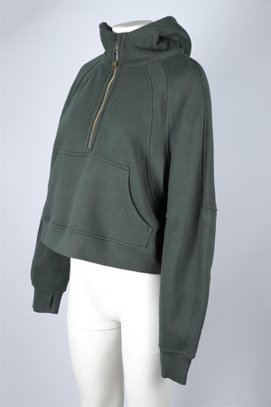 LULULEMON GREEN COTTON HOODIE MEDIUM/LARGE