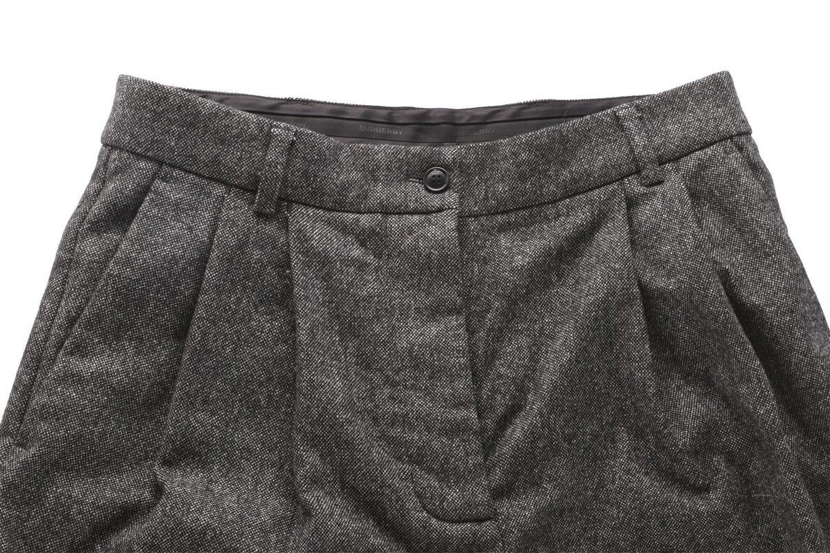 BURBERRY GREY WOOL TAPERED PANTS UK 6