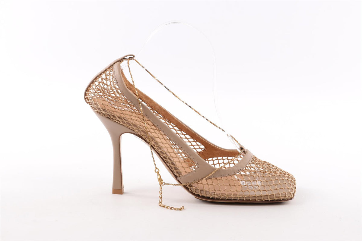 BOTTEGA VENETA BEIGE MESH PUMPS EU 40 UK 7 US 10