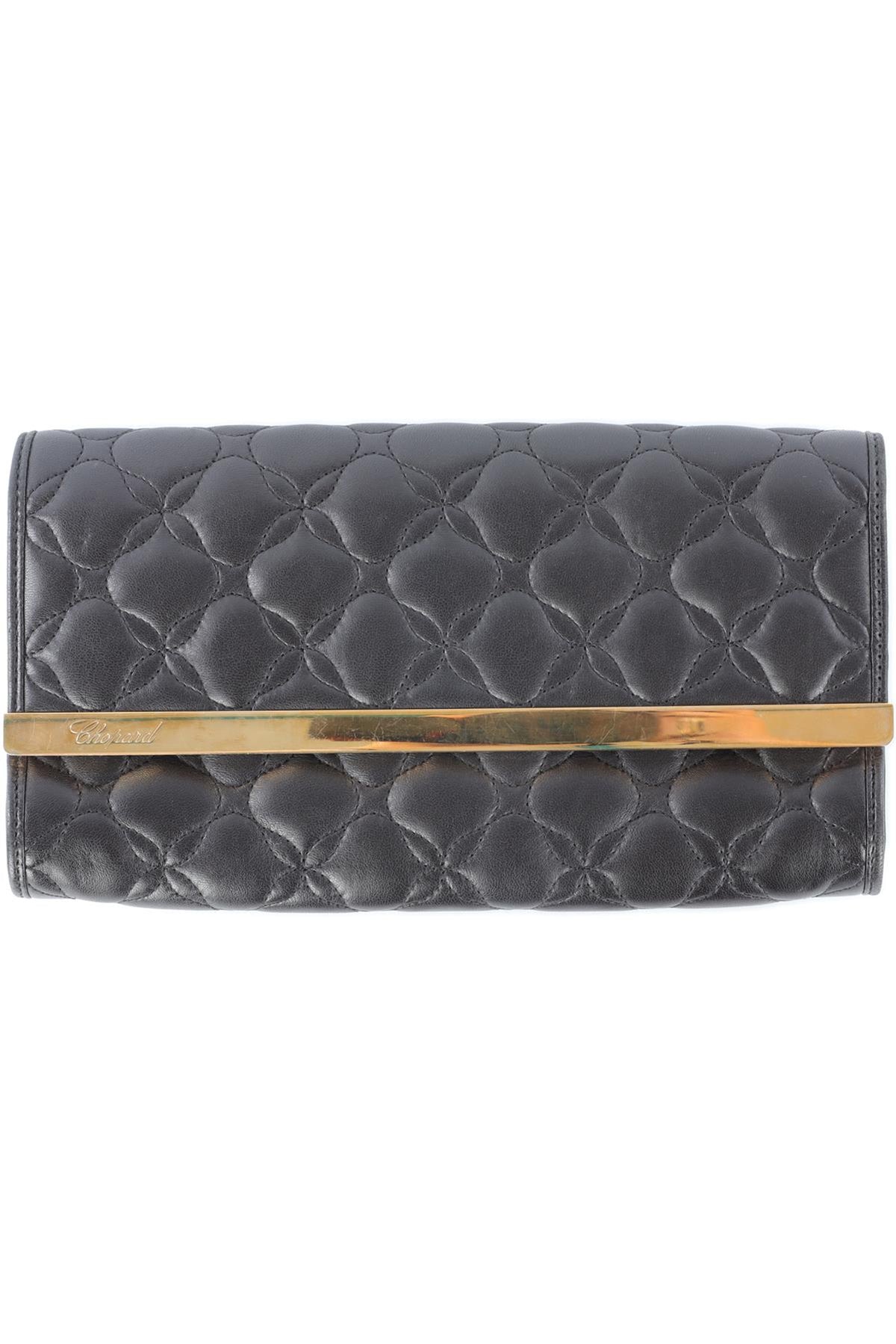 CHOPARD BLACK LEATHER CLUTCH