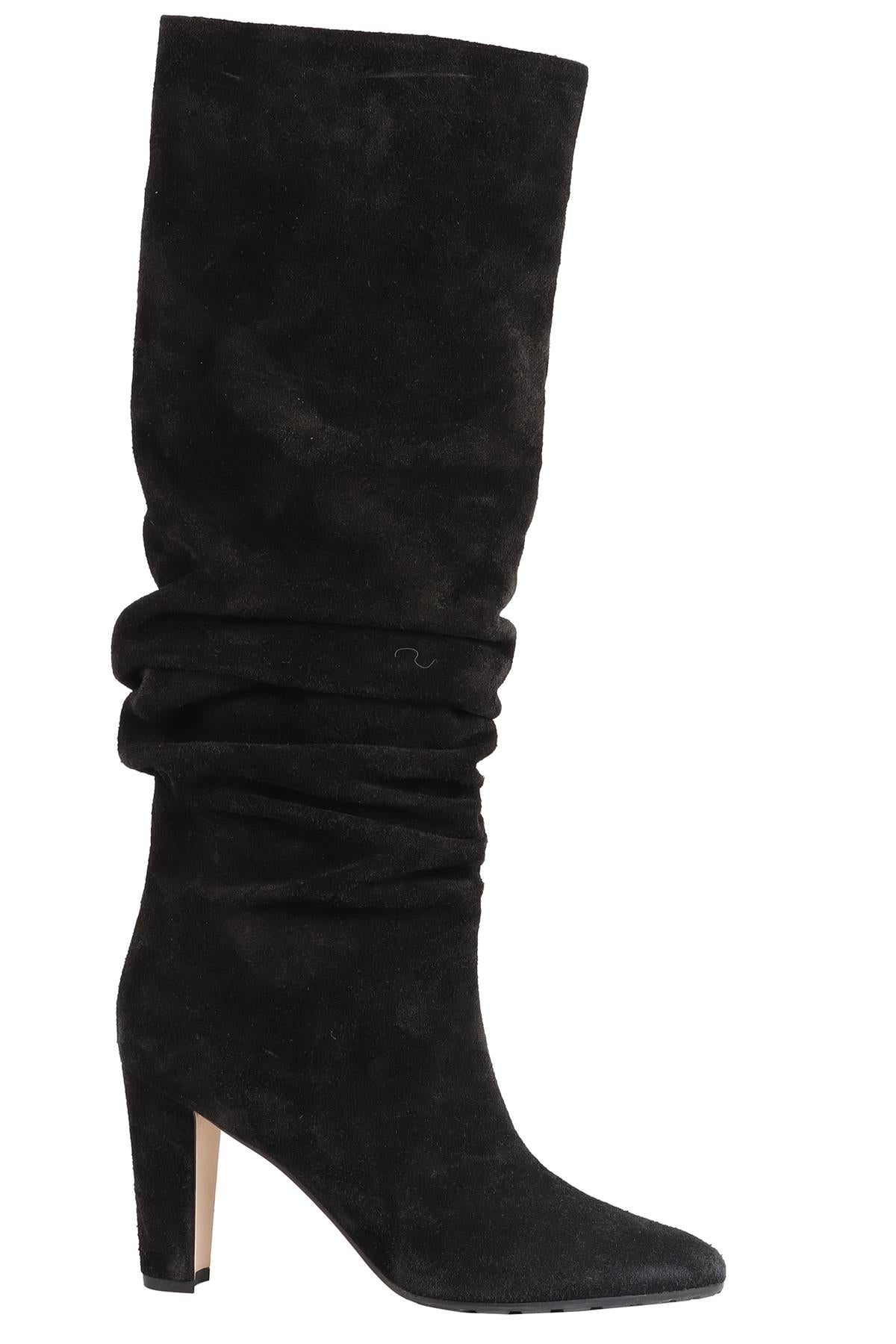 MANOLO BLAHNIK BLACK SUEDE KNEE HIGH BOOTS EU 38.5 UK 5.5 US 8.5