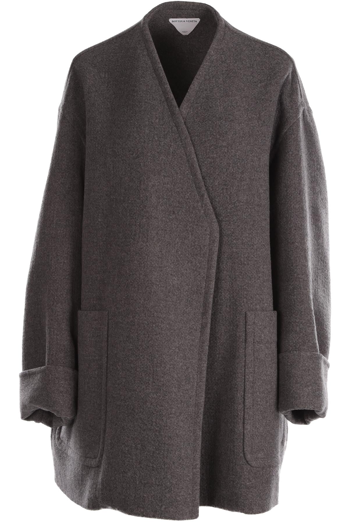 BOTTEGA VENETA GREY CASHMERE COAT IT 38 UK 6