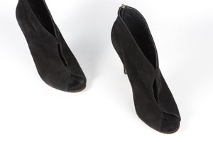 GIANVITO ROSSI BLACK SUEDE ANKLE BOOTS EU 39 UK 6 US 9