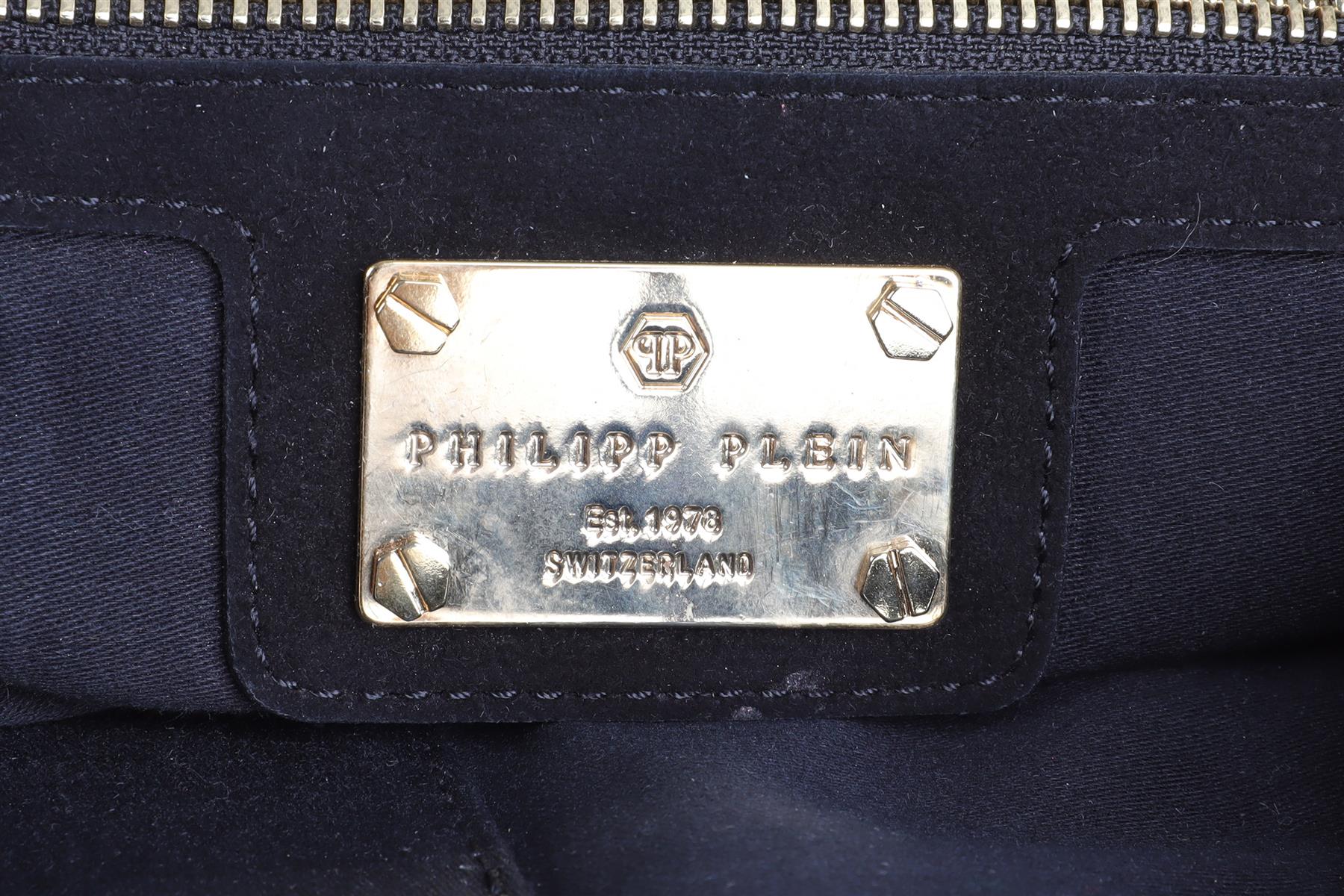 PHILIPP PLEIN BLACK SUEDE CLUTCH