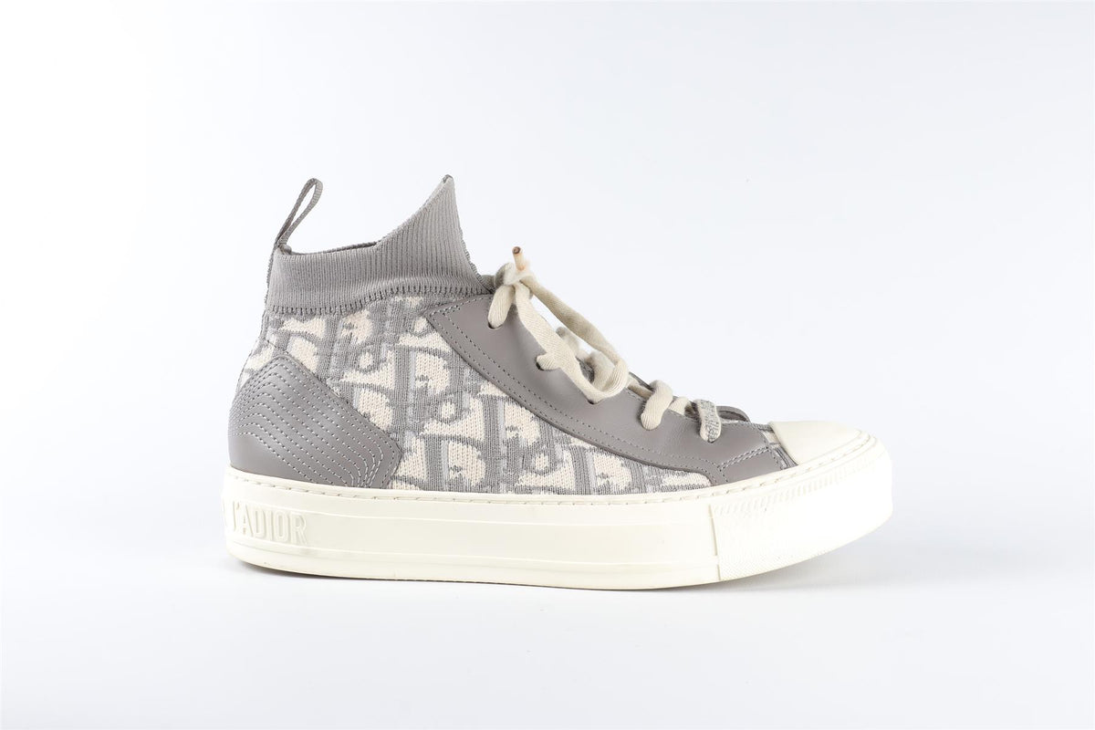 CHRISTIAN DIOR GREY WALK'N'DIOR TECHNICAL SNEAKERS EU 36.5 UK 3.5 US 6.5