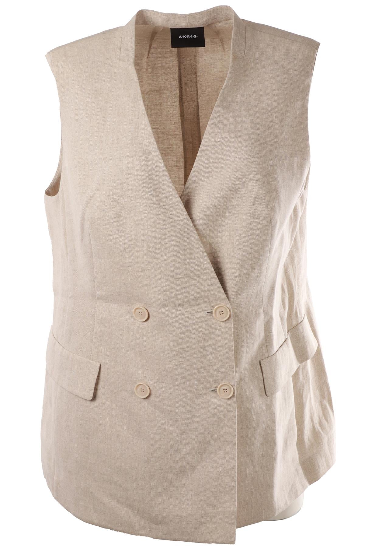 BEIGE LINEN VEST