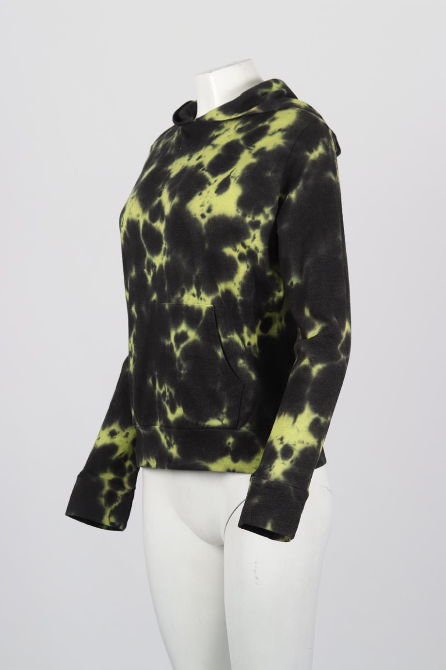 MONROW TIE DYED COTTON BLEND HOODIE MEDIUM
