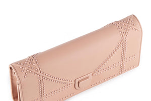 CHRISTIAN DIOR PINK DIORAMA CROISIERE LEATHER WALLET ON CHAIN