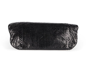 DEVI KROELL PURPLE PYTHON CLUTCH