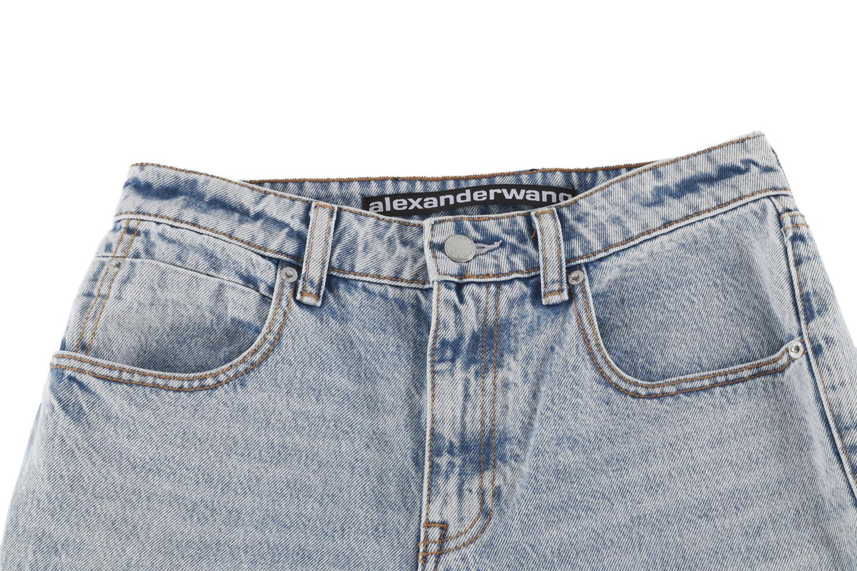ALEXANDER WANG BLUE DENIM SHORTS W25