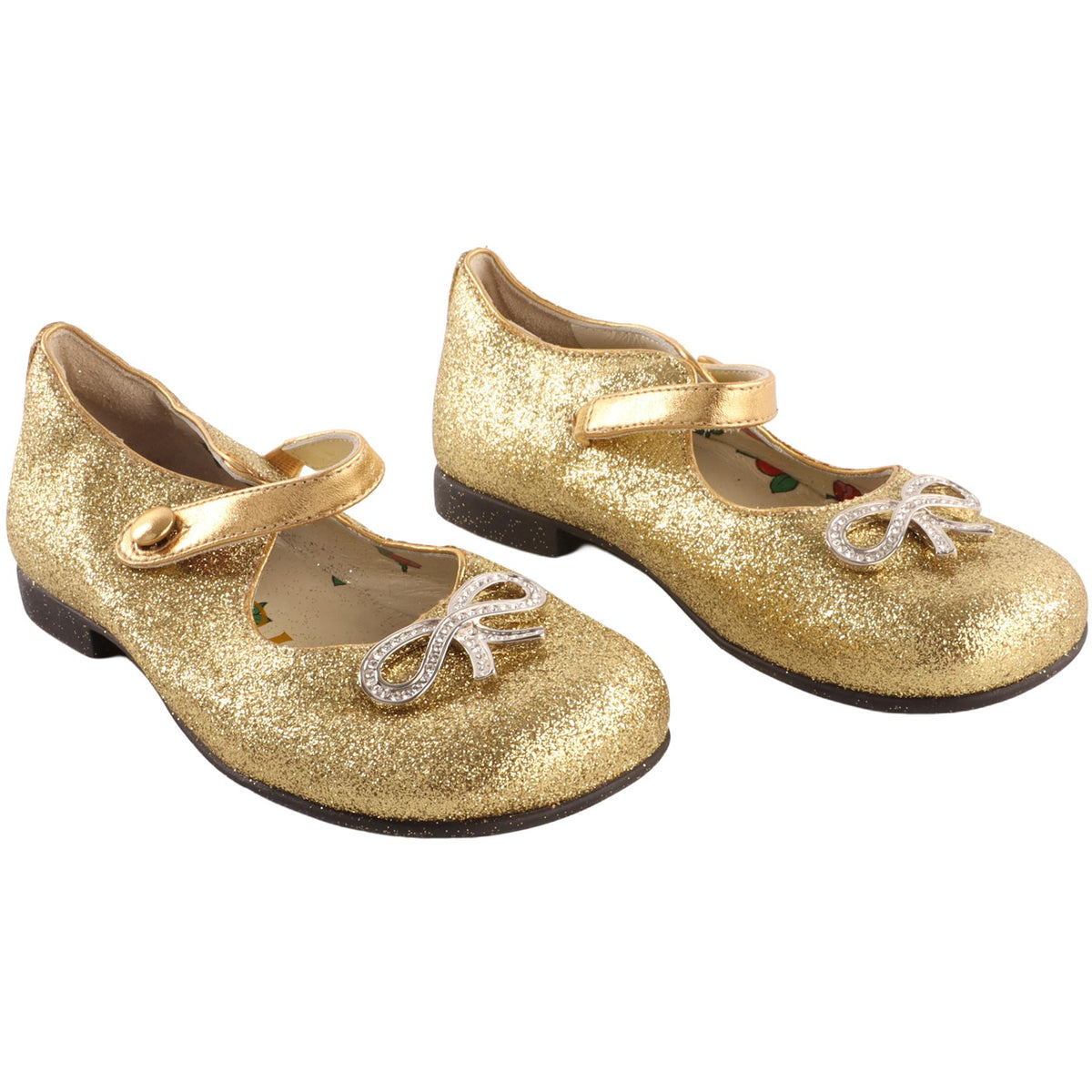 GUCCI GOLD KIDS GIRLS BALLET FLATS EU 25 UK 7 US 10