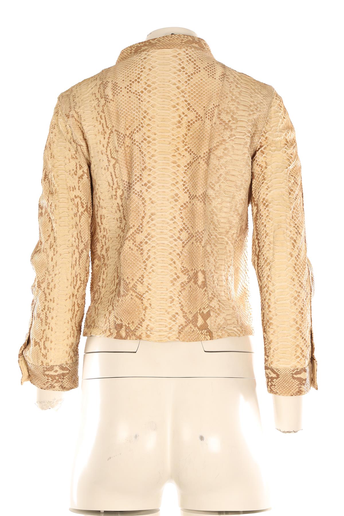 PRADA BEIGE VINTAGE PYTHON JACKET MEDIUM