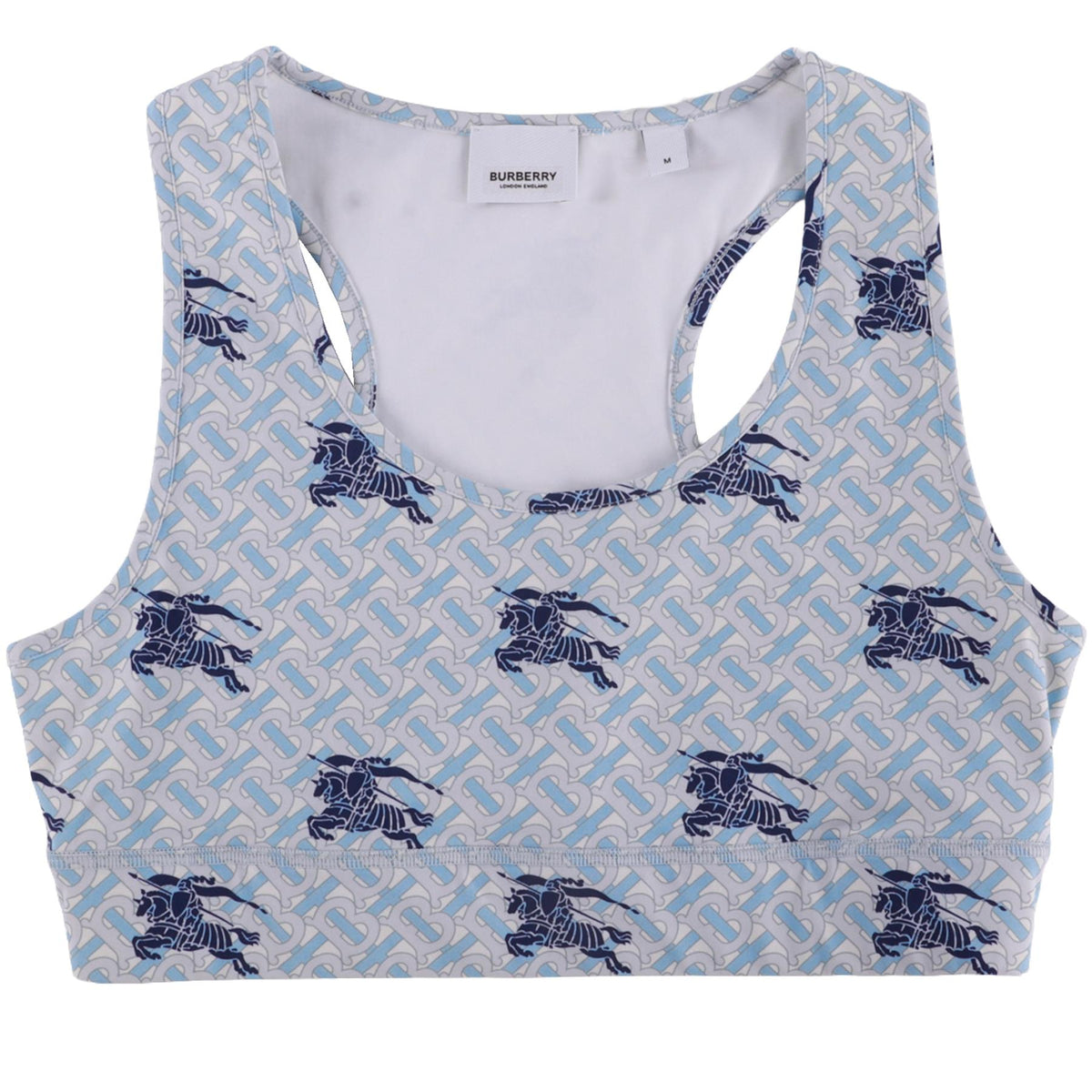 BURBERRY BLUE JERSEY TOP MEDIUM