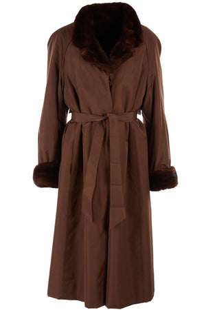 LISBETH BUCHLER MINK AND RABBIT FUR COAT LARGE