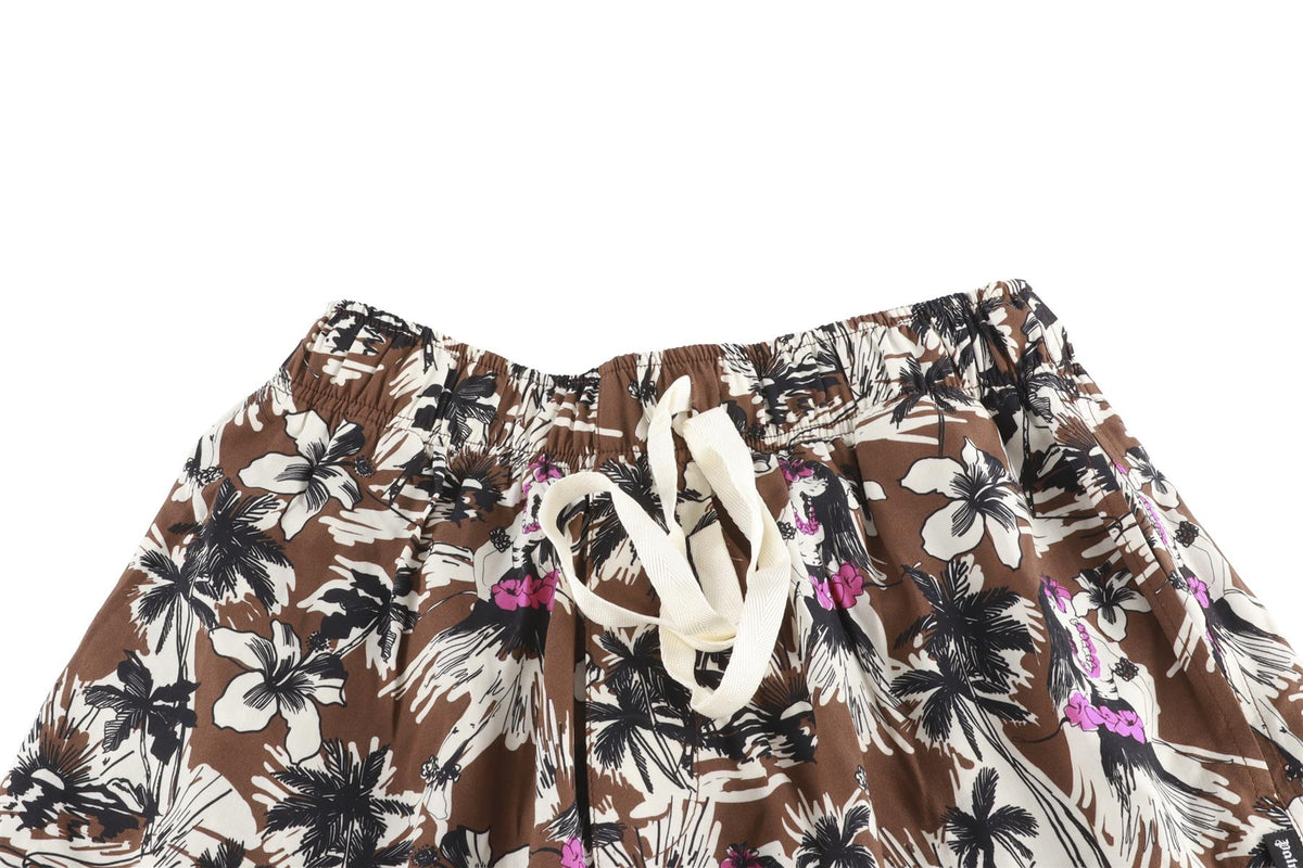 PALM ANGELS BROWN MEN'S JERSEY SHORTS IT 48 UK 32 FR 40