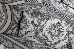 CHRISTIAN DIOR WHITE BOOK LARGE TOILE DE JOUY SOLEIL CANVAS TOTE BAG