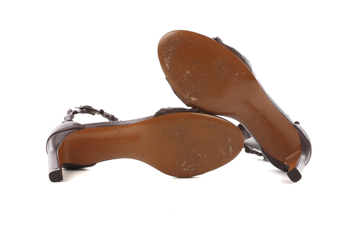 ZIMMERMANN BROWN LEATHER SANDALS EU 39 UK 6 US 9