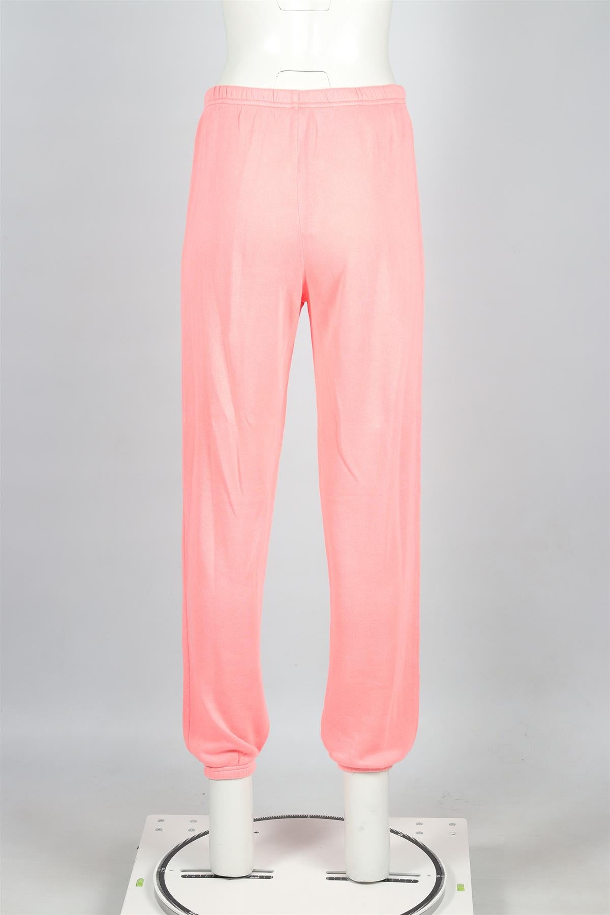 SKIMS PINK COTTON BLEND TRACK PANTS XSMALL