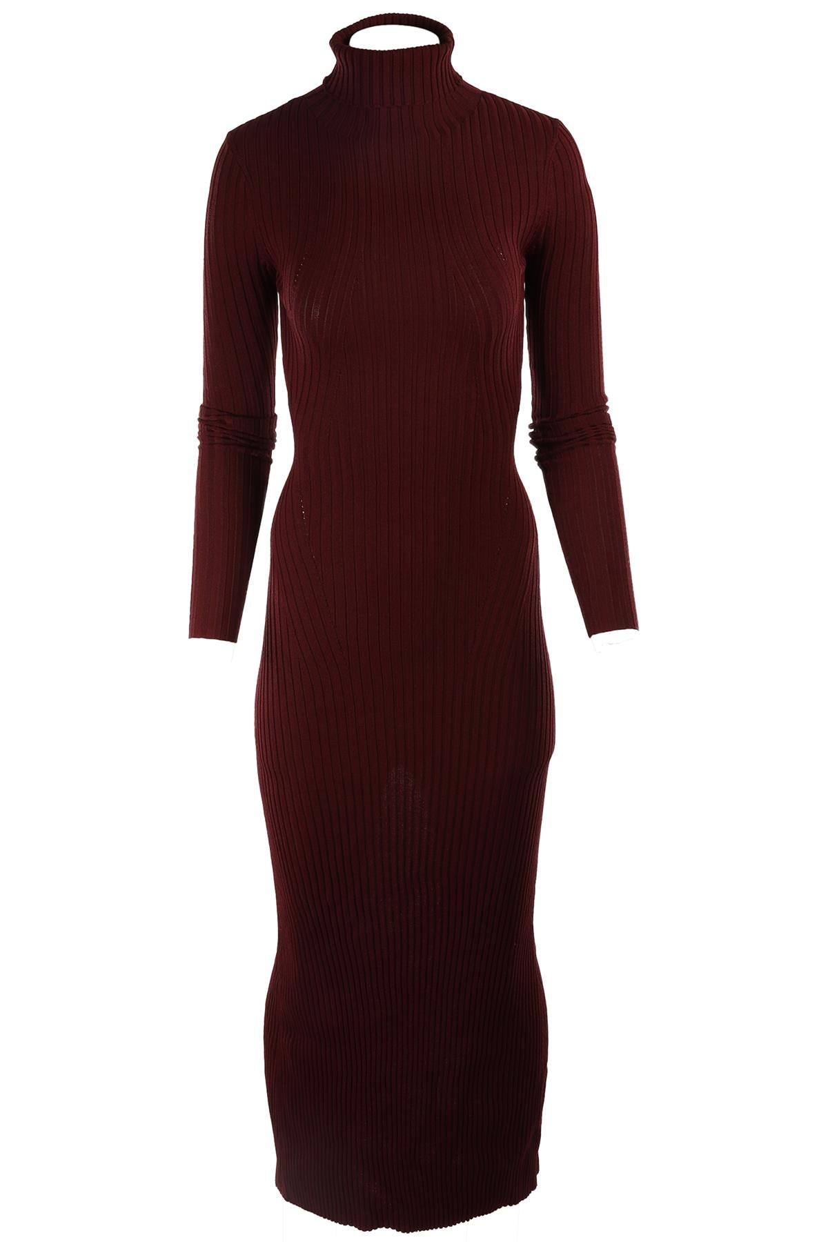 ARAKII BURGUNDY KNIT MAXI DRESS XSMALL