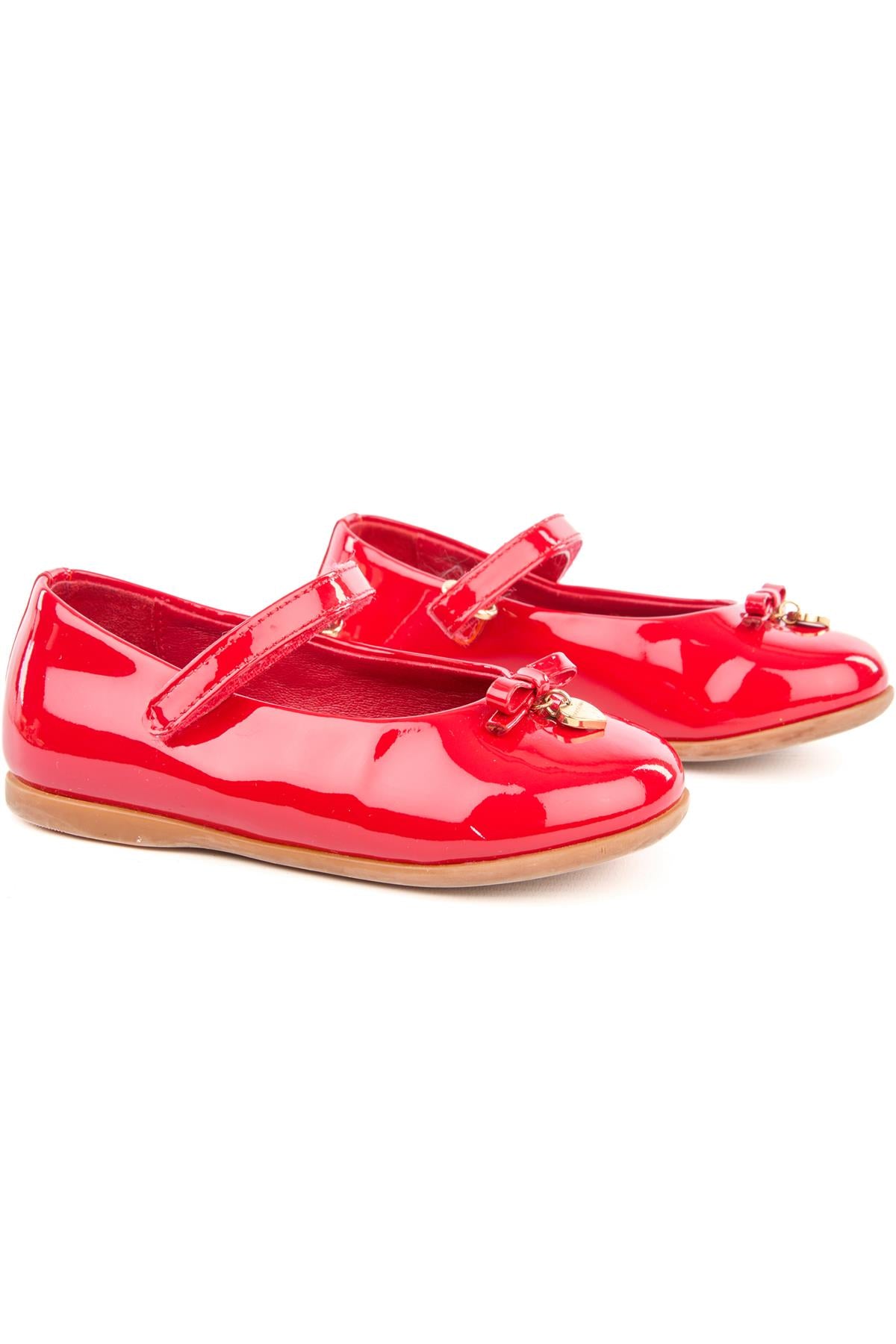 DOLCE & GABBANA RED KIDS GIRLS BALLET FLATS EU 22 UK 5 US 6