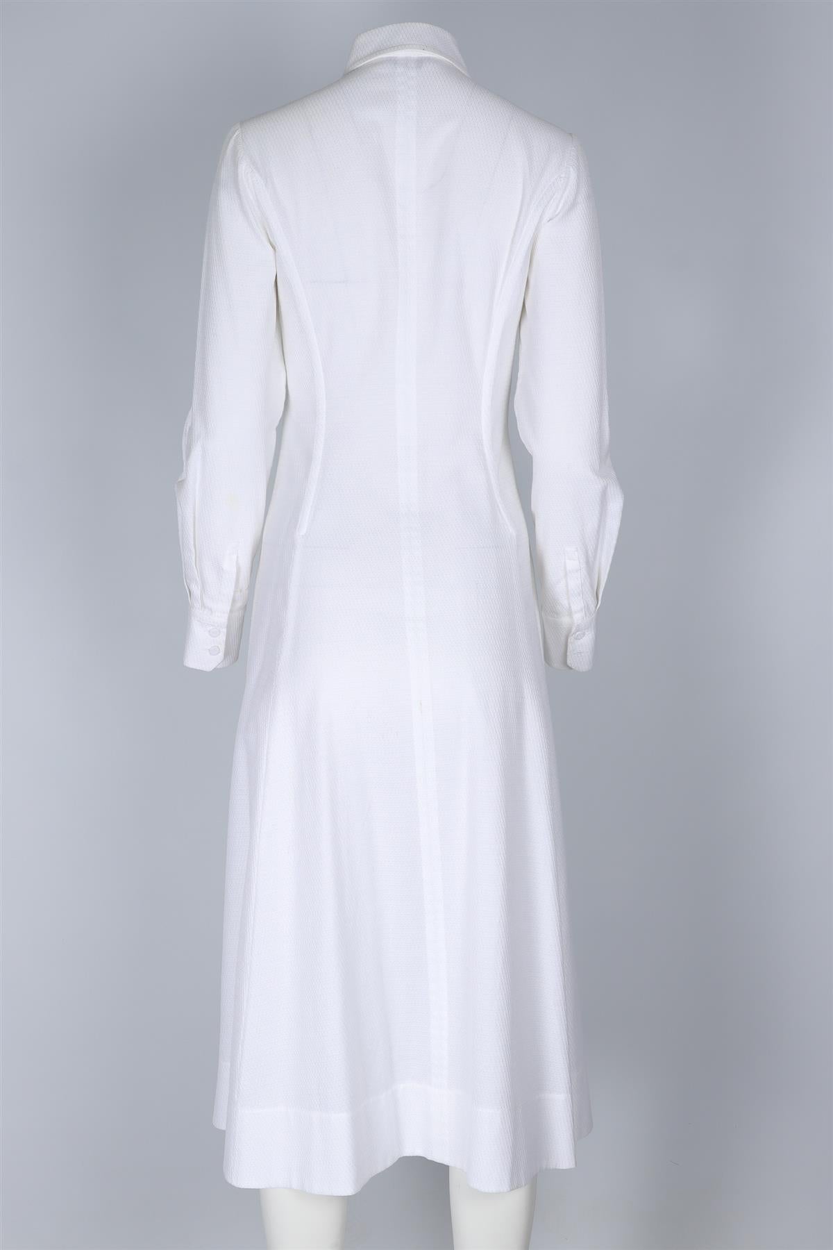 GABRIELA HEARST WHITE COTTON MAXI DRESS IT 42 UK 10