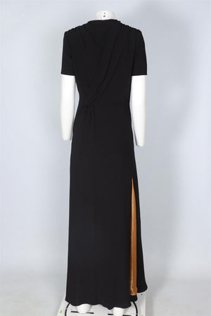 GUCCI BLACK SILK GOWN IT 44 UK 12