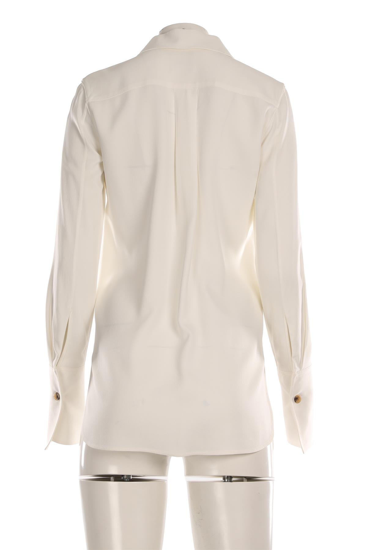 KHAITE WHITE CREPE SHIRT SMALL