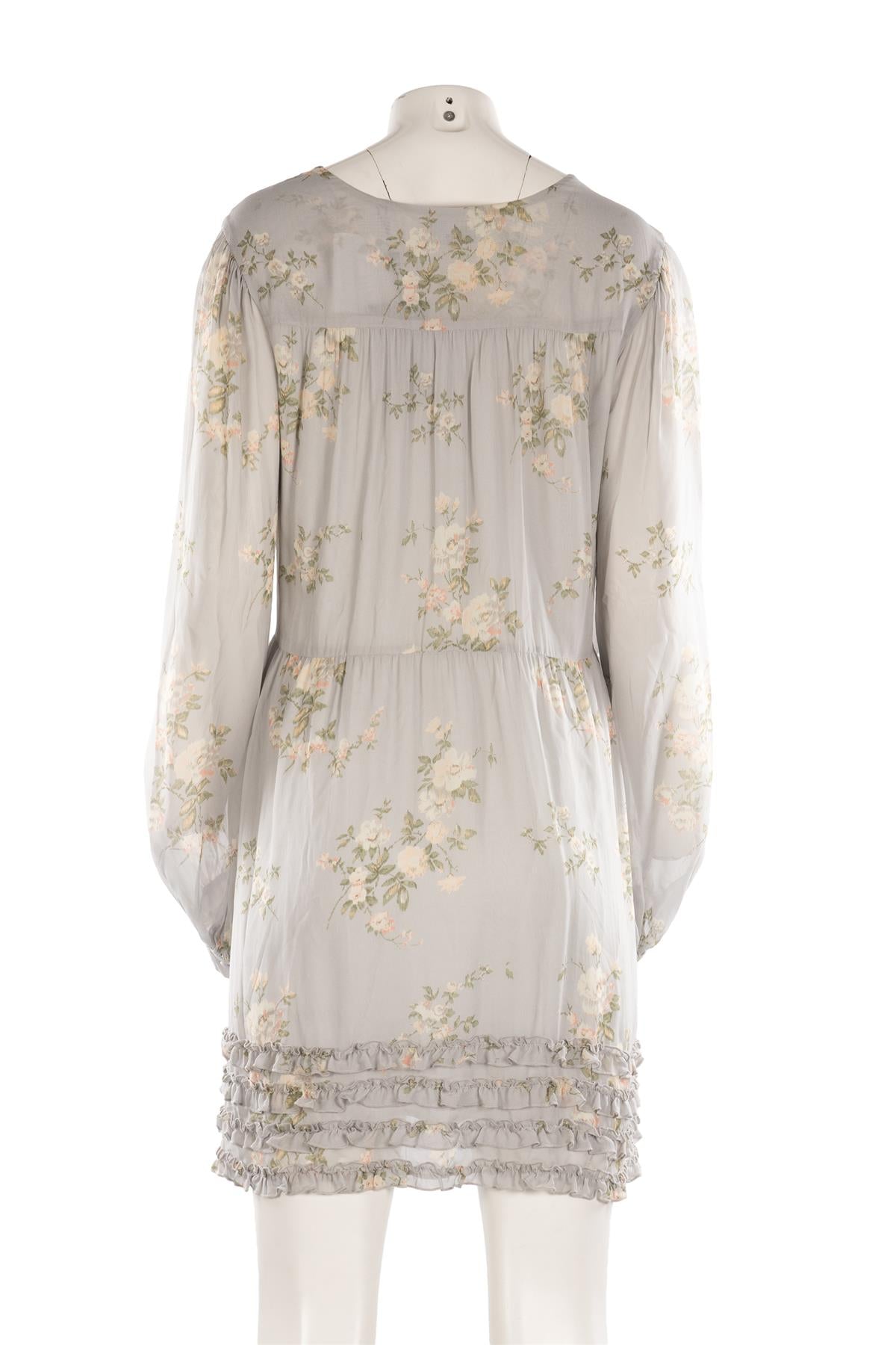 THE KOOPLES BLUE CREPE MINI DRESS UK 12