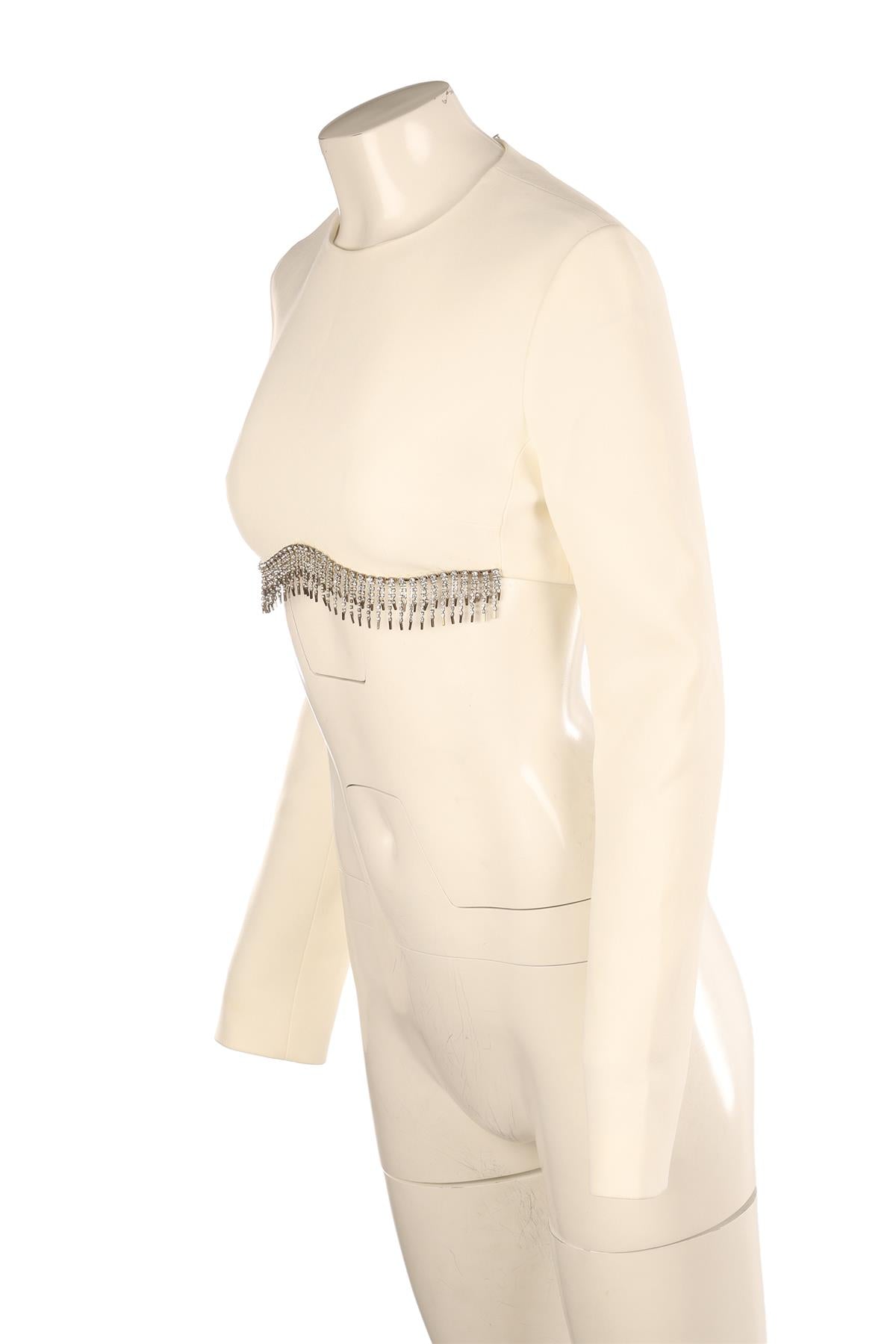 DAVID KOMA IVORY CREPE TOP UK 10